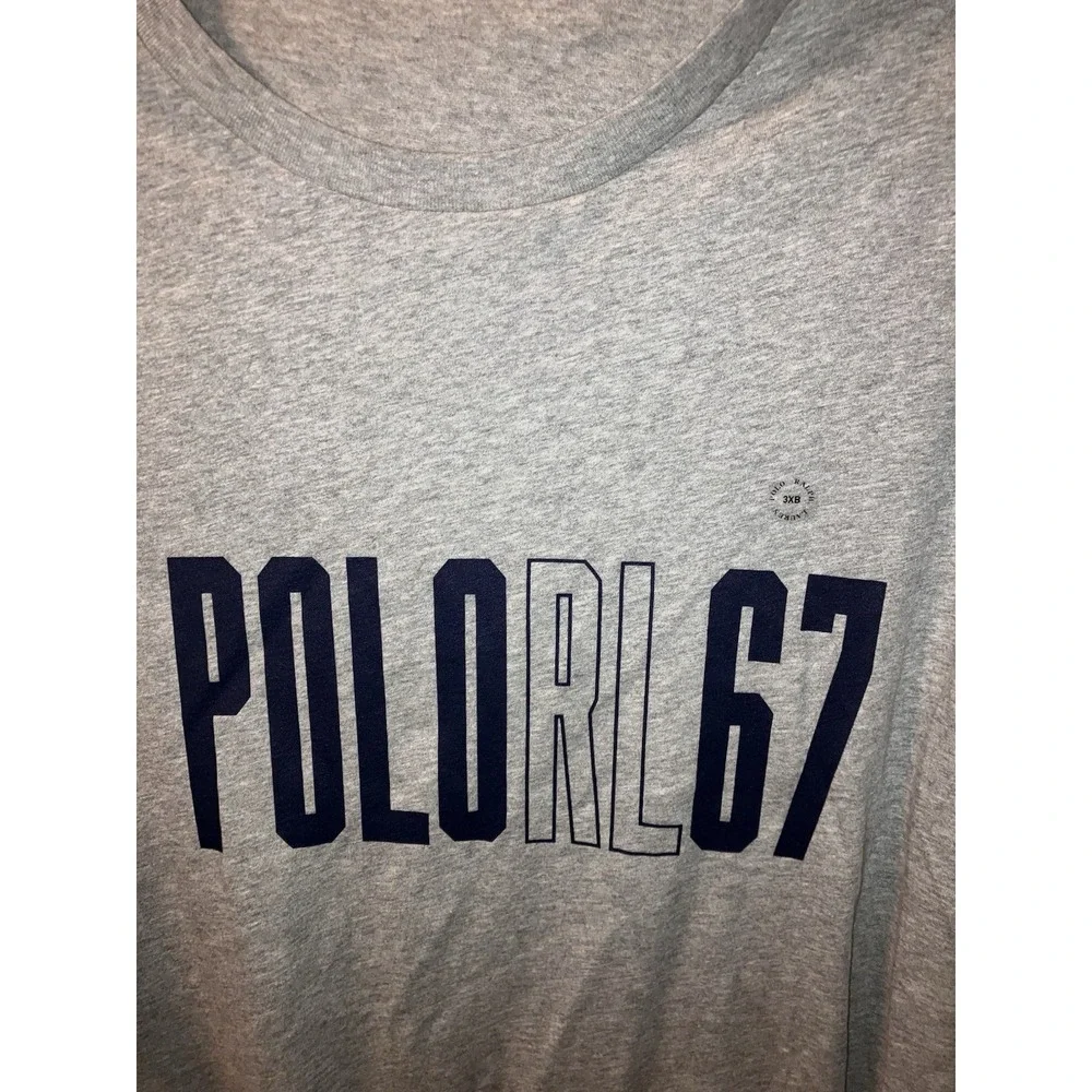 Polo Ralph Lauren T Shirt POLO RL 67 Gray Sz 3XB NWT $69.50